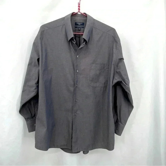 Dockers Men’s Gray Button Down Dress Shirt 17-17 1/2 Long Sleeved XL - Picture 1 of 8